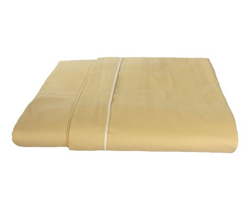Lençol Colorlife Liso com Vivo Avulso Percal Saara 200 Fios, beige | WestwingNow