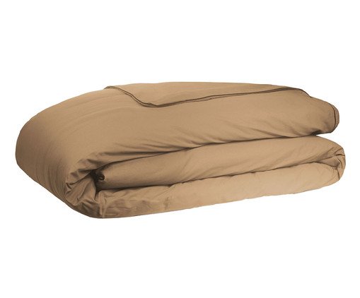 Duvet Colorlife Liso com Vivo Percal Caqui 200 Fios, beige | WestwingNow