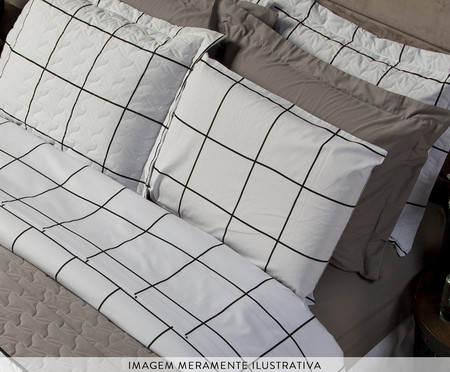 Capa Duvet para Edredom Dupla Face Tous Les Jours Grid | Westwing