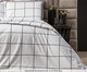 Capa Duvet para Edredom Dupla Face Tous Les Jours Grid, Branco | WestwingNow