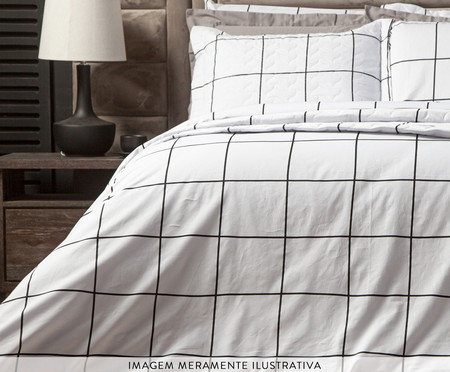 Capa Duvet para Edredom Dupla Face Tous Les Jours Grid | Westwing