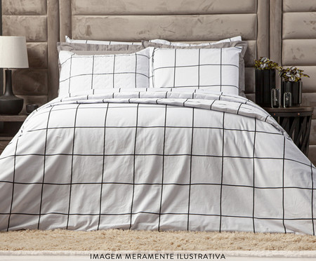 Capa Duvet para Edredom Dupla Face Tous Les Jours Grid | Westwing