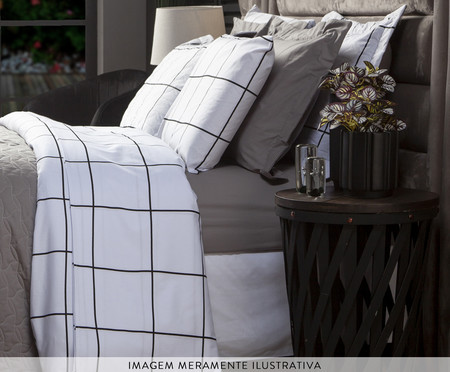 Capa Duvet para Edredom Dupla Face Tous Les Jours Grid | Westwing