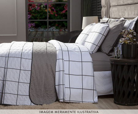 Capa Duvet para Edredom Dupla Face Tous Les Jours Grid | Westwing