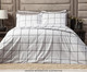 Capa Duvet para Edredom Dupla Face Tous Les Jours Grid, Branco | WestwingNow