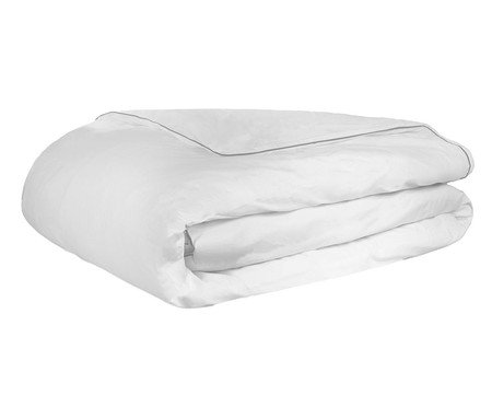 Duvet Colorlife Liso com Vivo Percal Branco 200 Fios