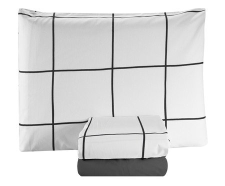 Jogo de Lençol Tous Les Jours Grid 200 Fios | Westwing