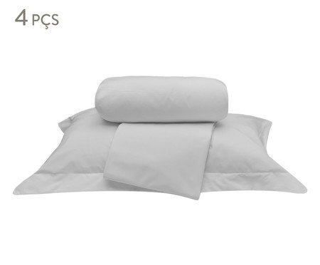 Jogo de Lençol Premium Tous Les Jours Cinza 200 Fios | Westwing