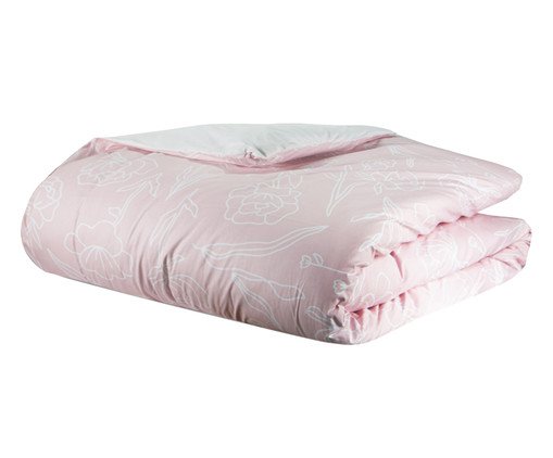 Capa Duvet para Edredom Dupla Face Chamego, Rosa | WestwingNow
