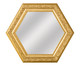 Espelho de Parede Sextavado Dourado - 65X75cm, Dourado, Espelhado | WestwingNow