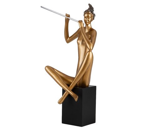Adorno Flautista Ajustar, gold | WestwingNow