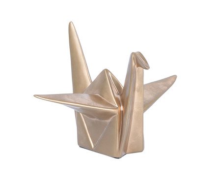 Adorno Origami Pássaro Dourado | Westwing
