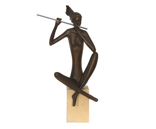 Adorno Flautista Hélio, brown | WestwingNow