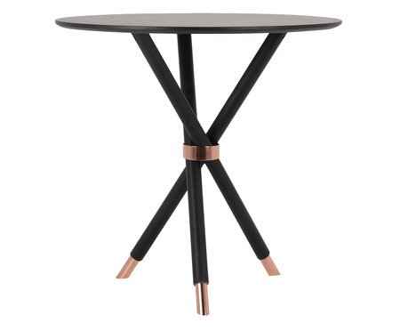Mesa Lateral Penélope Preta e Acobreada