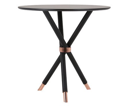 Mesa Lateral Penélope Preta e Acobreada | Westwing