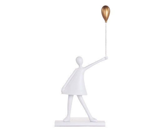 Adorno Menino com Balão Dourado, grey | WestwingNow