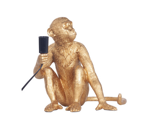 Abajur Macaco Sentado Dourado, gold | WestwingNow