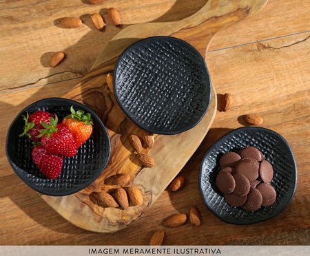 Jogo de Ramequins Juta Preto Matte Preto | Westwing