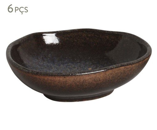 Jogo de Cumbucas Oval Orgânico Titanium Azul Escuro, Azul | WestwingNow