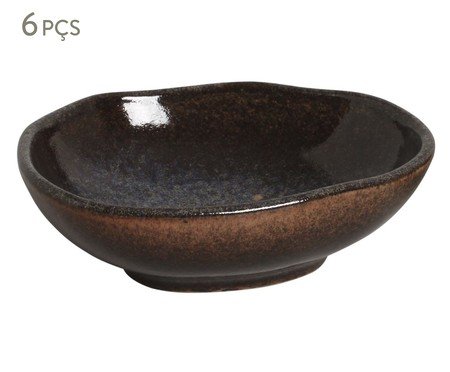 Jogo de Cumbucas Oval Orgânico Titanium Azul Escuro | Westwing