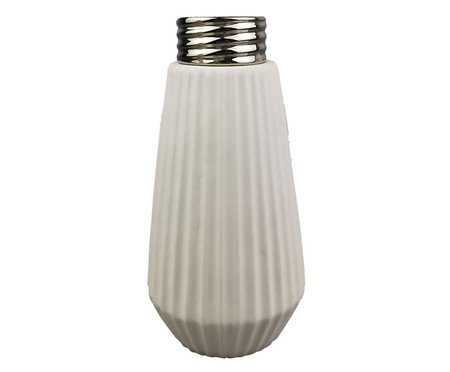 Vaso Gerevini Branco e Prata | Westwing