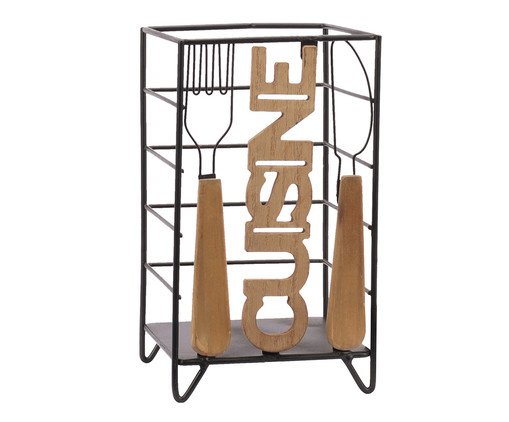 Pote Talheres Cusine Marrom e Preto, Marrom | WestwingNow