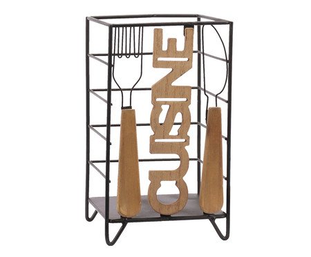 Pote Talheres Cusine Marrom e Preto | Westwing