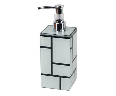 Porta-Sabonete Líquido Íris Branco e Preto | Westwing