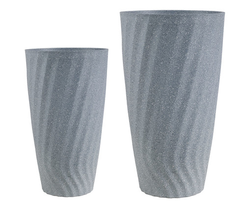 Jogo de Vasos de Piso Clay - Cinza, Cinza | WestwingNow