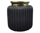 Vaso Weber Preto e Dourado, Preto | WestwingNow