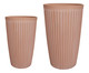 Jogo de Vasos de Piso Fiber - Marrom, Marrom | WestwingNow
