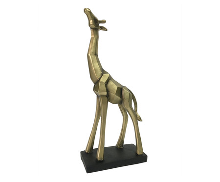 Adorno Girafa Dourado e Preto