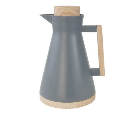 Garrafa Térmica Amadeirada Cinza | Westwing