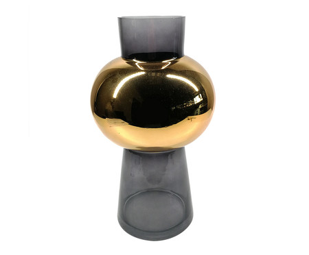 Vaso Guiaro Fume e Dourado