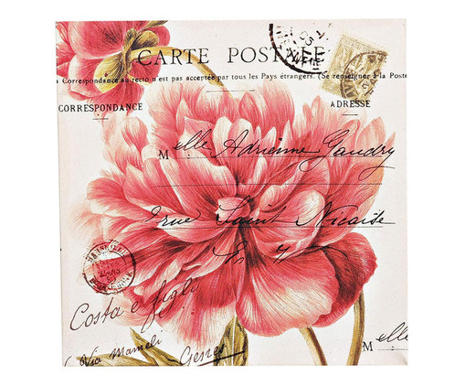 Placa para Parede Carte Postale Liniers, Vermelho | WestwingNow