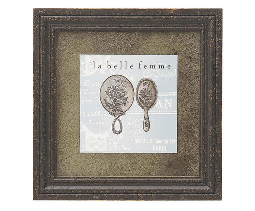 Quadro La Belle Femme Mirror, Marrom | WestwingNow