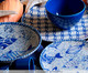 Jogo de Pratos Fundos em Cerâmica Coup Fish - Azul, Branco,Azul | WestwingNow