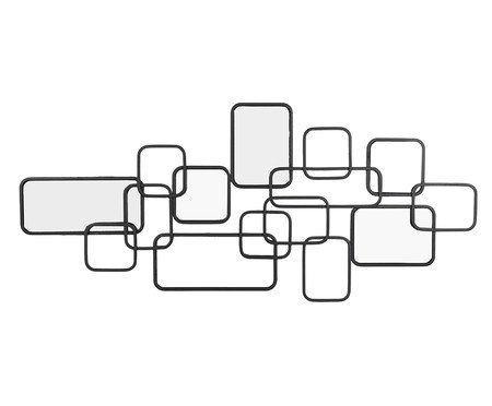 Adorno de Parede Espelhos Preto