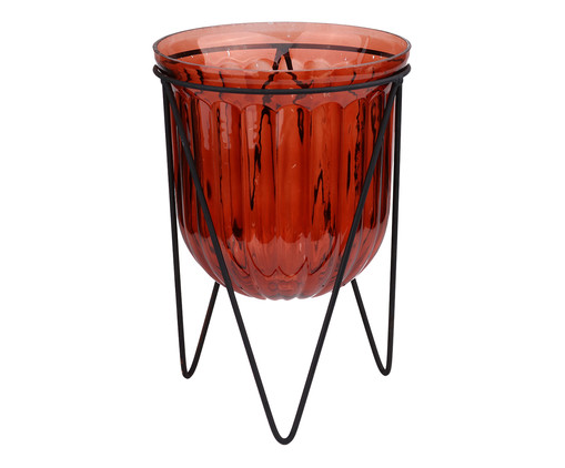 Cachepot com Suporte Chang Vermelho, Vermelho | WestwingNow