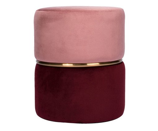 Banqueta Sunrise Rosa e Dourada, Rosa | WestwingNow