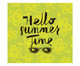 Placa para Parede Hello Summer Time, Amarelo | WestwingNow