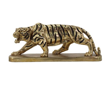 Adorno Tigre Dourado e Preto