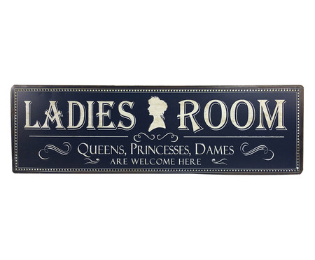 Placa para Parede Ladies Room