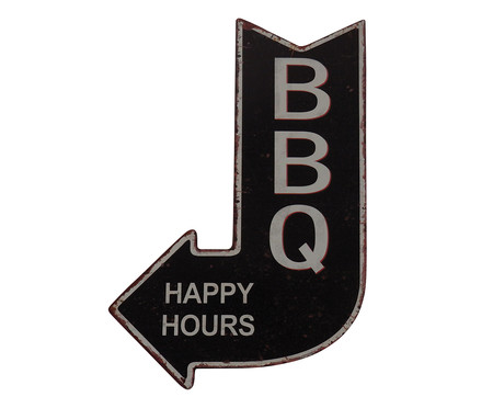 Placa para Parede Barbecue Happy Hours