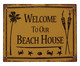 Placa para Parede Welcome To Our Beach House, Amarelo | WestwingNow