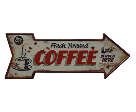 Placa para Parede Fresh Brewed Coffee