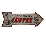 Placa para Parede Fresh Brewed Coffee | WestwingNow