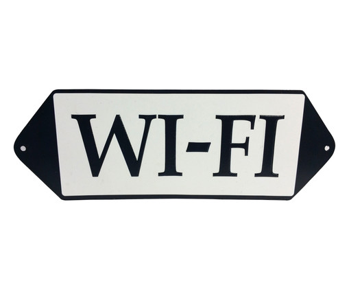 Placa para Parede Wifi, Preto | WestwingNow