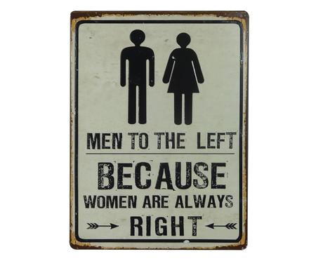 Placa para Parede Men To The Left