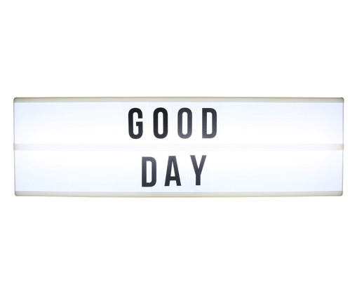 Luminária de Mesa Led Letras Good Day, Branco | WestwingNow